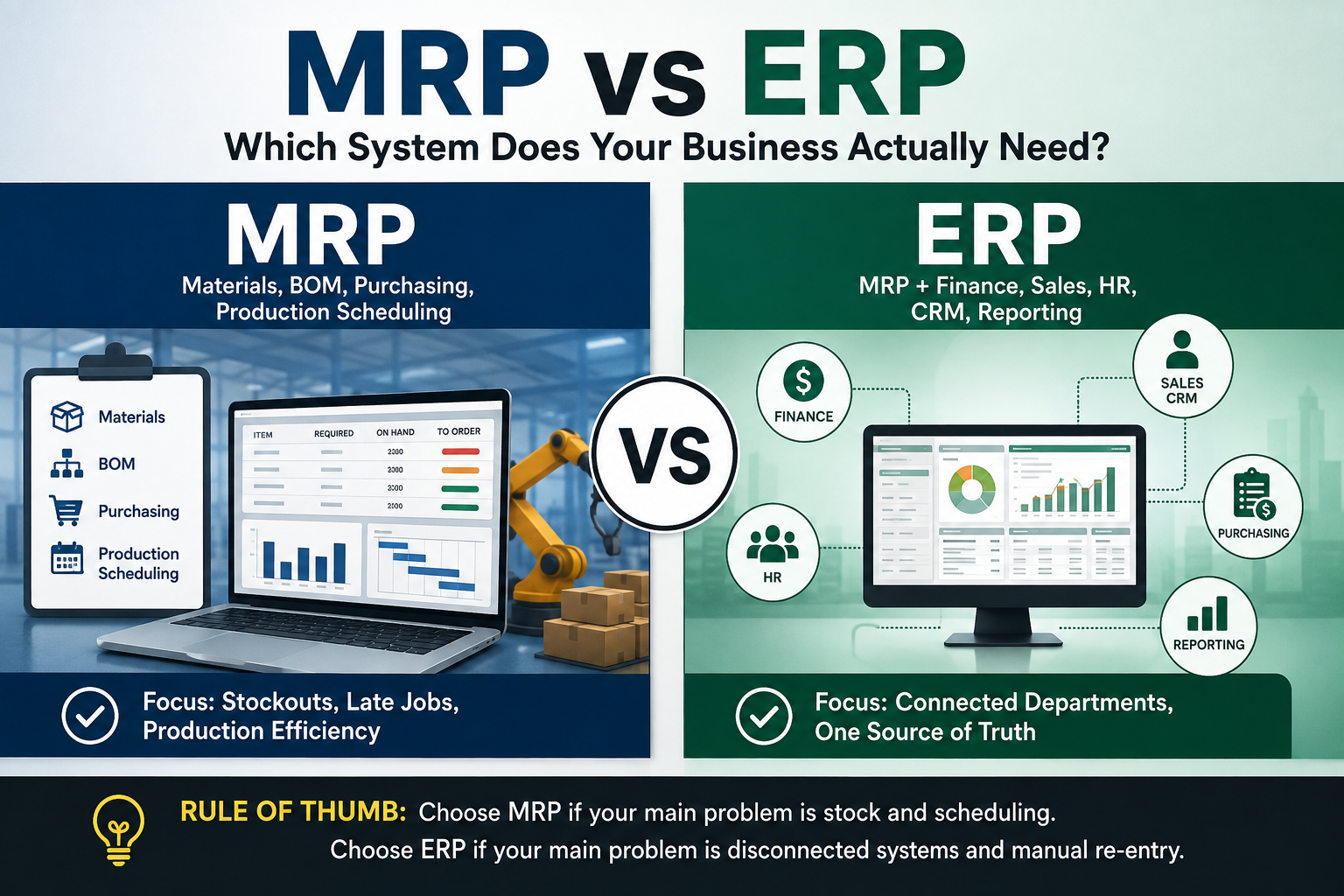 MRP vs ERP Which System Does Your Business Need?